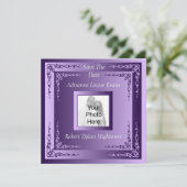 Royal Plum Elegance I Save The Date (Stehend Vorderseite)
