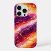 Royal Plum & Raspberry Marble with Gold Veining iPhone Hülle (Rückseite)