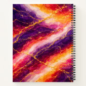 Royal Plum & Raspberry Marble with Gold Veining Notizblock (Rückseite)