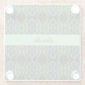 Royal Plumage - Luxe Peacock Feather Pattern Glasuntersetzer (Rückseite)