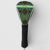 Royal Plumage - Luxe Peacock Feather Pattern Golf Headcover (Vorderseite)