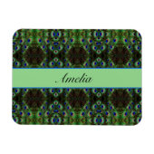 Royal Plumage - Luxe Peacock Feather Pattern Magnet (Horizontal)
