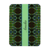 Royal Plumage - Luxe Peacock Feather Pattern Magnet (Vertikal)