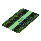 Royal Plumage - Luxe Peacock Feather Pattern Magnet (Linke Seite)