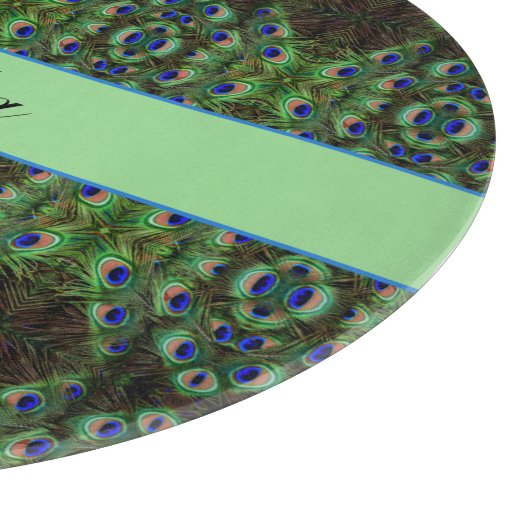 Royal Plumage - Luxe Peacock Feather Pattern Schneidebrett (Ecke)