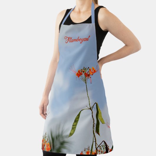 Royal Poinciana Flamboyant Blume Sky Blue Schürze (InSitu)