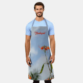 Royal Poinciana Flamboyant Blume Sky Blue Schürze (Getragen)