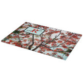 Royal Poinciana Flamboyant Flame Tree Red Black Schneidebrett (Ecke)