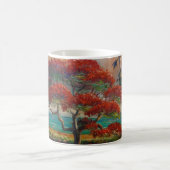 Royal Poinciana Tree & Boat von Mazz Kaffeetasse (Mittel)