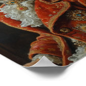 Royal Poodle Portrait Poster (Ecke)