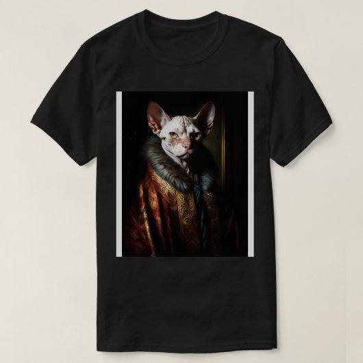 Royal Portrait of a Sphynx Cat T-Shirt (Design vorne)