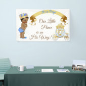 Royal Prince Baby Boy Carriage Blue Gold Banner (Messeveranstaltung)