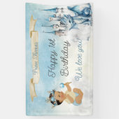 Royal Prince Baby Burg Dragon Blue Gold Banner (Vertikal)