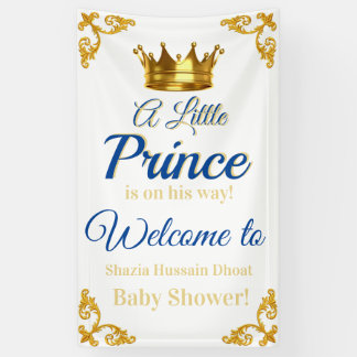 Royal Prince Baby Duschbanner Banner