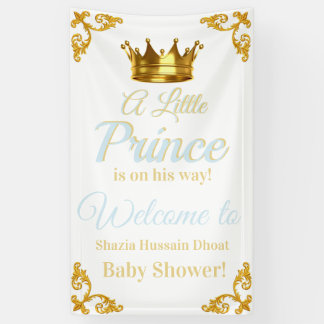 Royal Prince Baby Duschbanner Banner