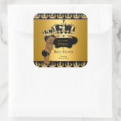 Royal Prince Baby Dusche Black Gold Ethnic Sticker (Tasche)