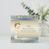 Royal Prince Baby Dusche Einladung (Stehend Vorderseite)