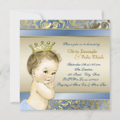 Royal Prince Baby Dusche Einladung (Rückseite)