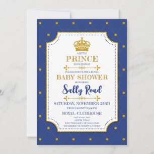 Royal Prince Baby Dusche Einladung