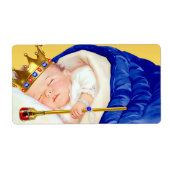 Royal Prince Baby Dusche Wasserflaschen Labels (Vorne)