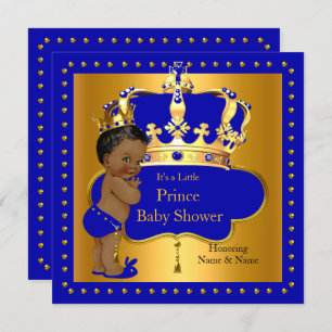 Royal Prince Baby Duwer Blue Boy Crown Ethnic Einladung
