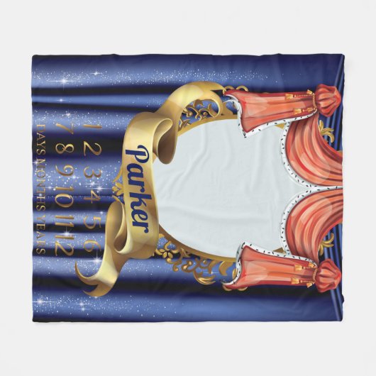 Royal Prince Baby Milestone Fleecedecke (Vorderseite (Horizontal))