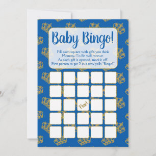 Royal Prince Bingo Baby Showspiel Blue Einladung