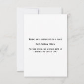 Royal Prince Birthday Joy Card Karte (Rückseite)