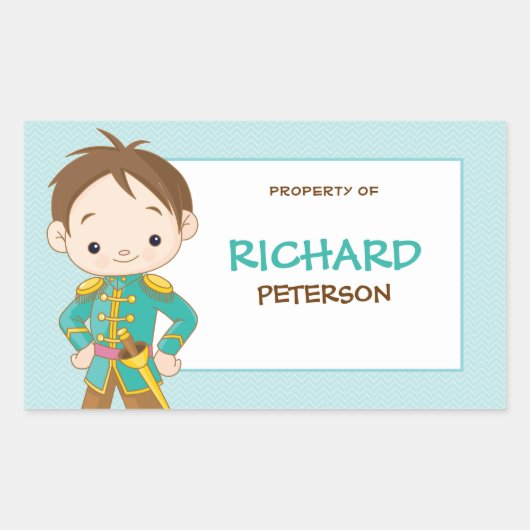 Royal Prince Book Label / Gift Tag Sticker (Vorderseite)