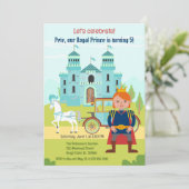 Royal Prince Boy Birthday Party Einladung (Stehend Vorderseite)