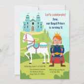 Royal Prince Boy Birthday Party Einladung (Vorderseite)