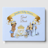 Royal Prince Castle Carriage Blue Gold Boy Gästebuch (Vorderseite)