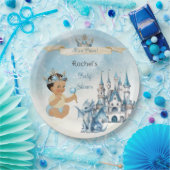 Royal Prince Castle Dragon Crown Blue Gold Boy Pappteller (Party)