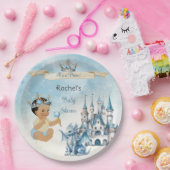 Royal Prince Castle Dragon Crown Blue Gold Boy Pappteller (Party)