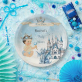 Royal Prince Castle Dragon Crown Blue Gold Boy Pappteller (Party)