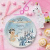 Royal Prince Castle Dragon Crown Blue Gold Boy Pappteller (Party)