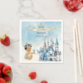 Royal Prince Castle Dragon Crown Blue Gold Boy Serviette (Beispiel)