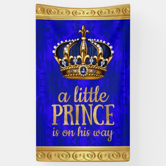Royal Prince Crown Boy Prince Baby Dusche Banner (Vertikal)