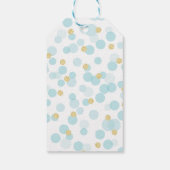 Royal Prince First Birthday Blue Gold Geschenkanhänger (Rückseite)