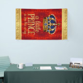Royal Prince Red Gold Crown Boy Baby Dusche Banner (Messeveranstaltung)