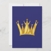 Royal Prince Teddy Bear Baby Shower Einladungen (Rückseite)