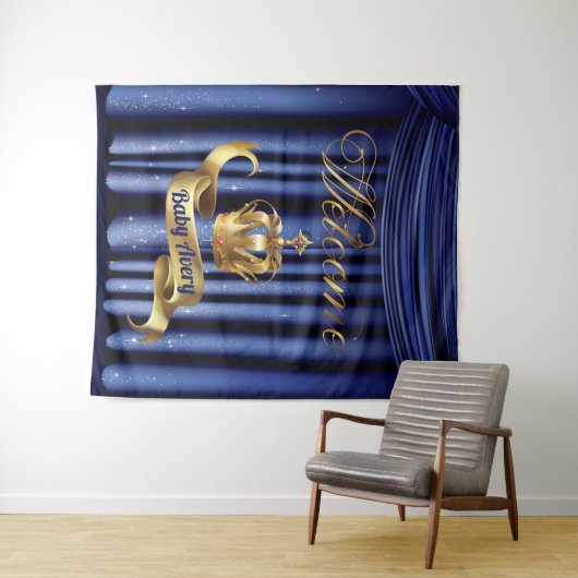 Royal Prince Welcome Baby Dusche Wandteppich (Beispiel (Horizontal))