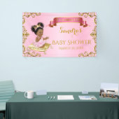 Royal Princess Baby Girl on Pillow Pink Gold Banner (Messeveranstaltung)