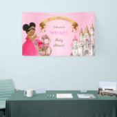 Royal Princess Baby Girl on Pillow Pink Gold Banner (Messeveranstaltung)