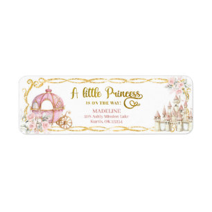 Royal Princess Baby Showadresse Label