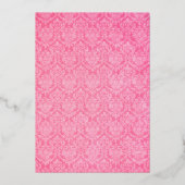 Royal Princess Baby Shower Foil Einladung (Rückseite)