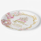 Royal Princess Baby Shower Paper Plate Pappteller (Schrägansicht)