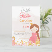 Royal Princess Birthday Party Einladung (Stehend Vorderseite)