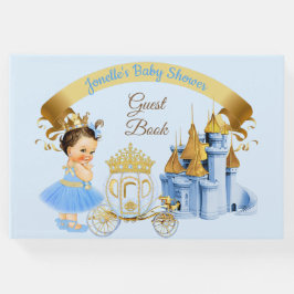 Royal Princess Castle Carriage Blue Gold Girl Gästebuch