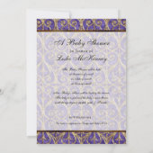 Royal Princess Crown Baby Shower Einladung (Rückseite)